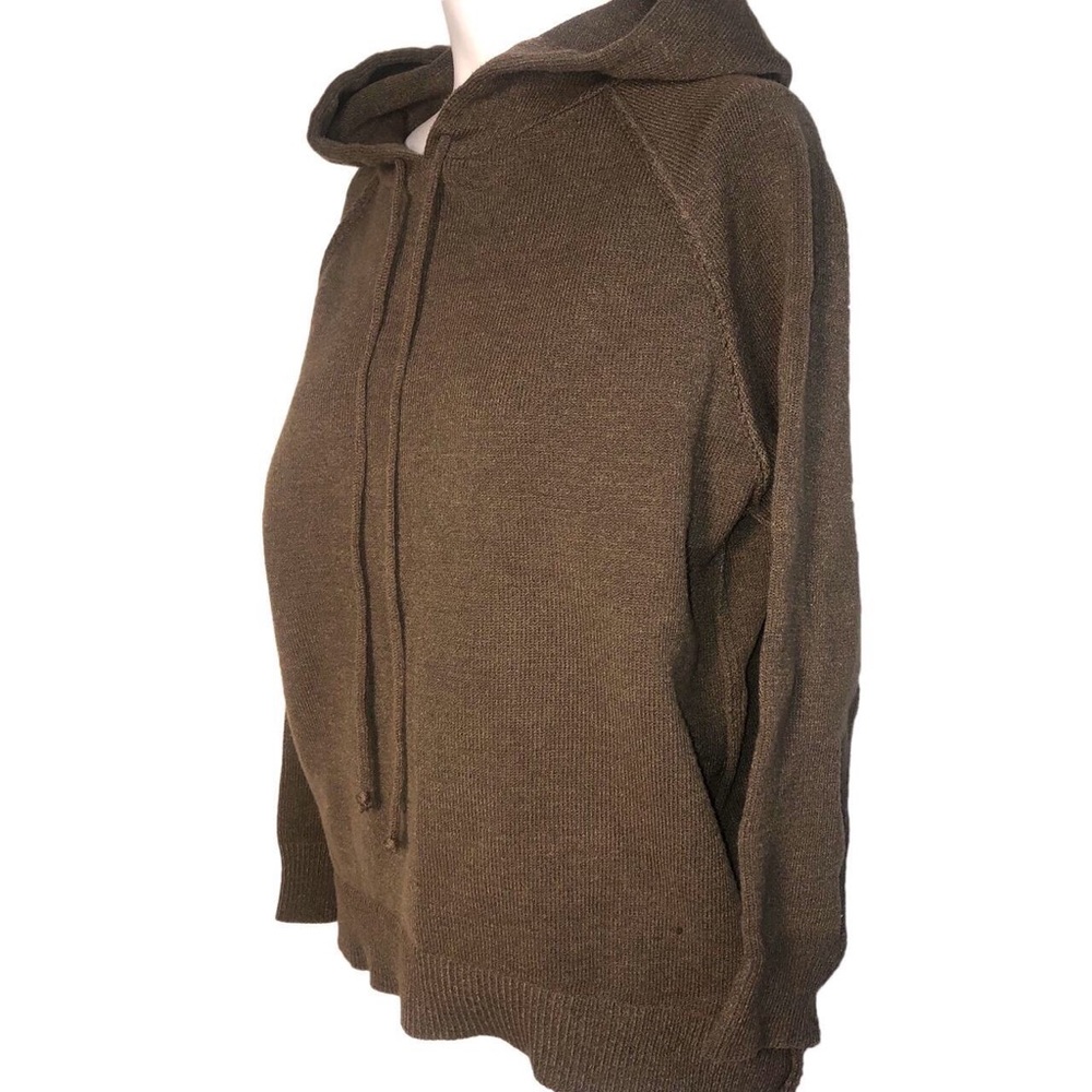 Mauve Gray Knit Hoodie